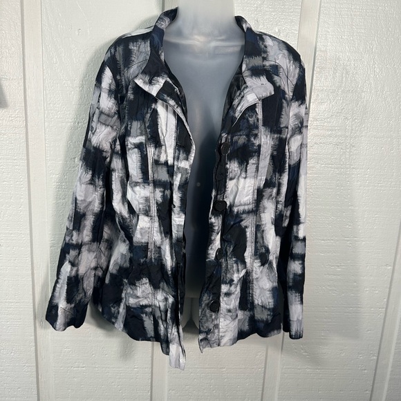 Chico's Jackets & Blazers - Chicos Black and White Long Sleeve Button Down Jacket Size 3(XL) EUC